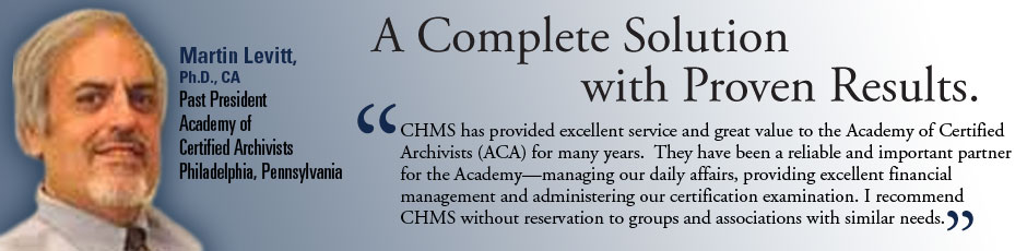 Association Management Testimonial  Academy of Certified Archivists